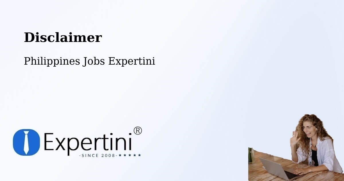 Disclaimer – Labangan - Philippines Jobs Expertini